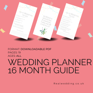 Downloadable PDF Digital Wedding Planner 16 month guide