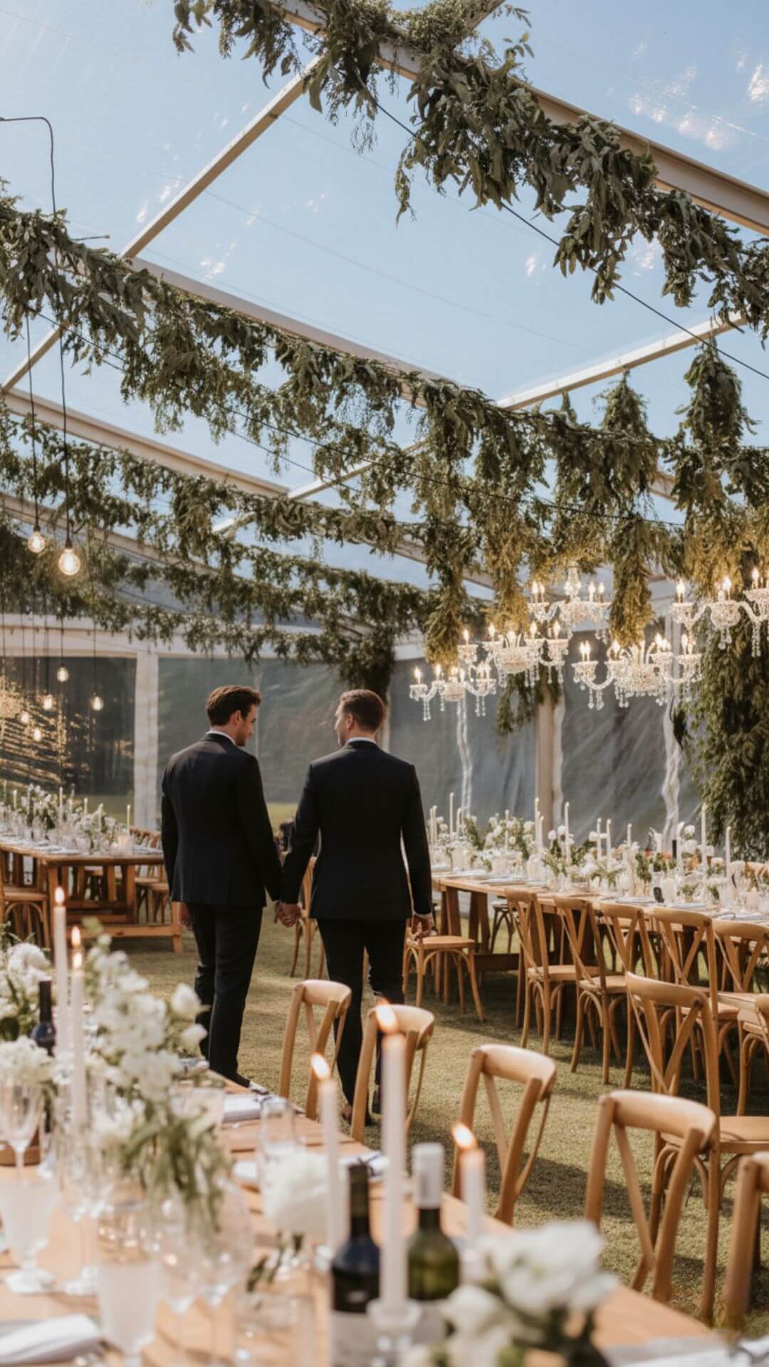 beautiful marquee wedding setup
